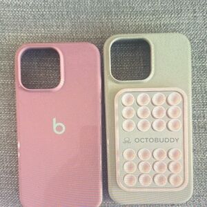 Pink and Gray Phone Case Set iPhone 16 Pro Max